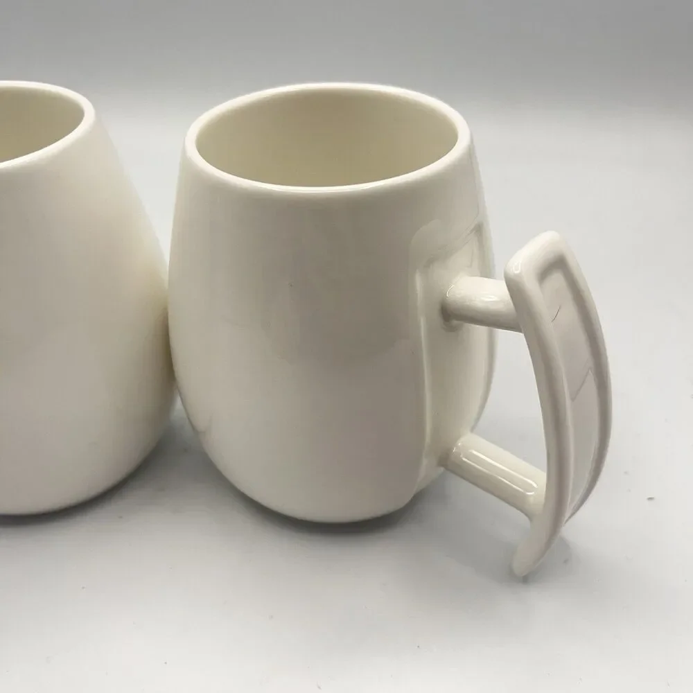 Williams Sonoma Boska White Ceramic Mug - Set Of 2